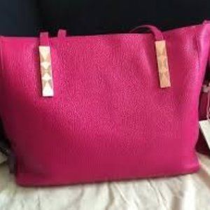 Ted Baker Leather Tote Fuschia